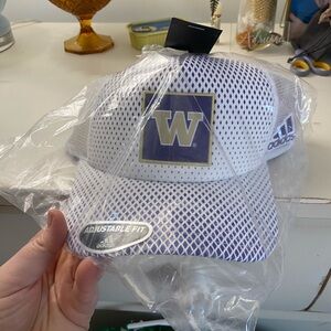 NWT University of Washington Adidas Purple and White Foam Trucker Hat